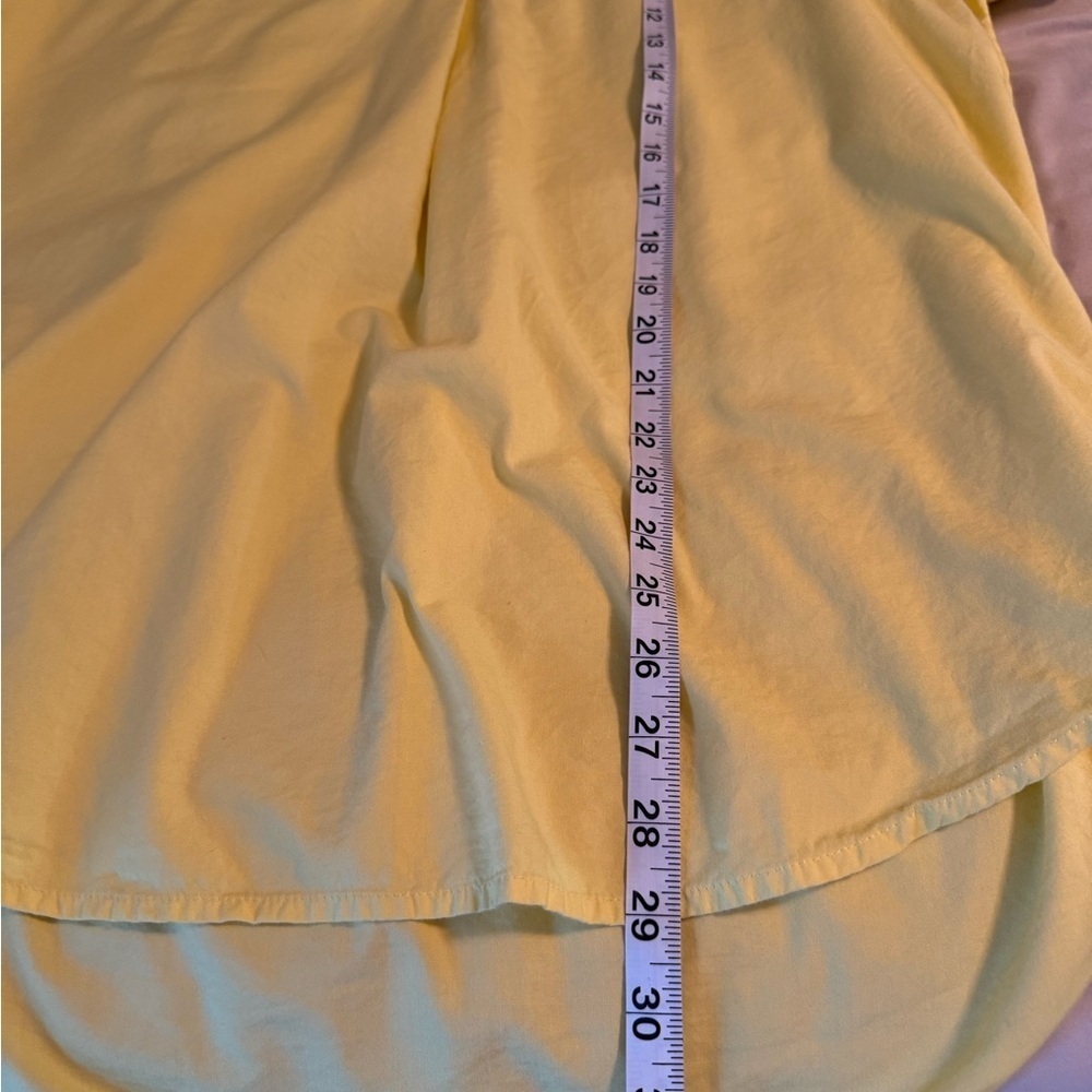 J.Jill Women Sz M Lemon Meringue Cotton Blend Long Sleeve Oversize Popover Tunic - Picture 6 of 7